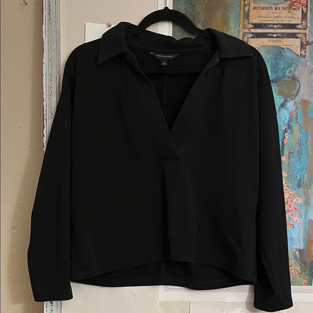 Banana Republic Black Polo Sweatshirt
